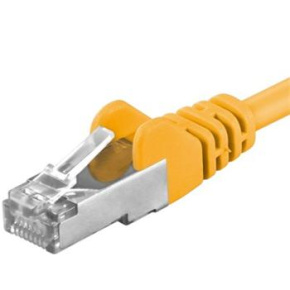 Premiumcord Patch kábel CAT6a S-FTP, RJ45-RJ45, AWG 26/7 1m, žltá