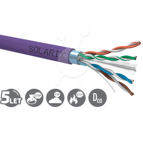 Inštalačný kábel Solarix CAT6 FTP LSOH Dca-s2,d2,a1 500m/cievka SXKD-6-FTP-LSOH