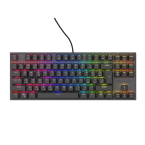 Genesis tichá herná klávesnica THOR 303/TKL/RGB/Outemu Peach/Drôtová USB/ CZ- SK layout/Čierna