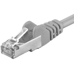 Premiumcord Patch kábel CAT 6a S-FTP, RJ45-RJ45, LSOH, AWG 26/7 15m šedá