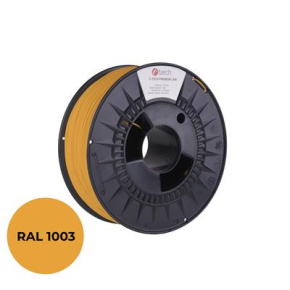 Tlačová struna (filament) C-TECH PREMIUM LINE, PLA, signálna žltá, RAL1003, 1,75mm, 1kg