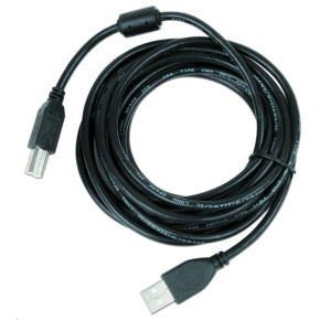 Kábel USB GEMBIRD 2.0 A-B kábel 4,5 m Premium (čierny, feritový, pozlátené kontakty)