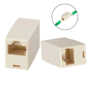 W-Star Spojka RJ45 (UTP) cat5 slonová kosť CPRJ45BG