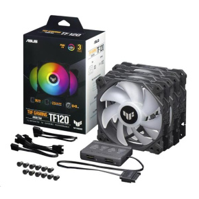 ASUS TUF GAMING TF120 ARGB 3IN1 - set 3 ventilátorov 120mm + hub