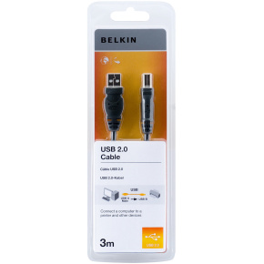 BELKIN USB 2.0 kábel A-B, rad štandard, 3.0 m