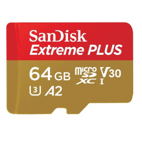 SanDisk Extreme PLUS/micro SDXC/64GB/200MBps/UHS-I U3 / Class 10/+ Adaptér