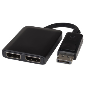 PremiumCord adaptér DisplayPort - 2x DisplayPort, rozšírenie + zrkadlenie obrazu, 4K*2K@30Hz