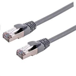 Kábel C-TECH patchcord Cat7, S/FTP, sivý, 0,5m