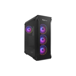 Počítačová skriňa Genesis IRID 505 ARGB BLACK MIDI (USB 3.0), 4x 120mm ventilátory ARGB