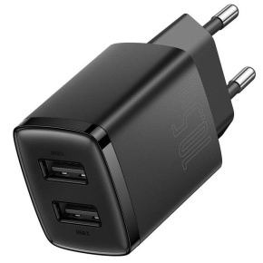 Baseus nabíjačka do siete Compact 2xUSB 10,5W čierna