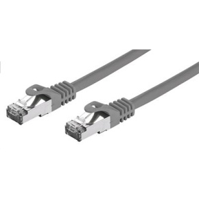 Kábel C-TECH patchcord Cat7, S/FTP, sivý, 1m