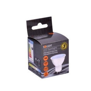 Solight LED žiarovka, bodová , 3W, GU10, 4000K, 260lm, biela