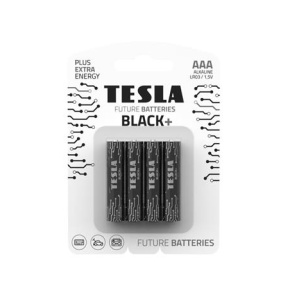 Tesla AAA BLACK+ alkalická, 4 ks