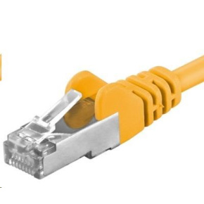 PREMIUMCORD Patch kábel CAT6a S-FTP, RJ45-RJ45, AWG 26/7 0,5m žltý