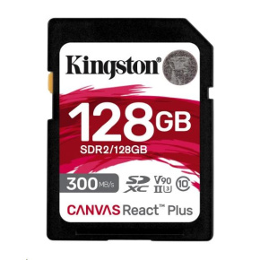 Kingston Canvas React Plus/SDHC/128GB/300MBps/UHS-II U3 / Class 10