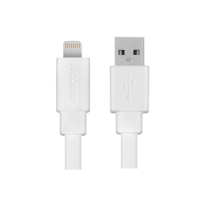Kabel AVACOM MFI-120W USB - Lightning, MFI certifikace, 120cm, bílá