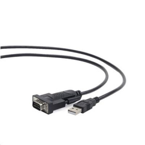 Kábel Cablexpert adapter USB-serial 1,5m 9 pin (com), čierny