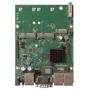 MikroTik RouterBOARD RBM33G, dvojjadrový 880MHz, 256MB DDR3, 3x GLAN, 2x mini-PCIe, 2xSIM slot, 1xM.2, USB, RS232, vrát