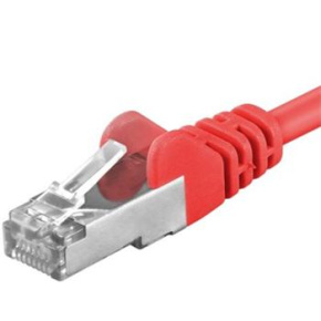 Premiumcord Patch kábel CAT6a S-FTP, RJ45-RJ45, AWG 26/7 1,5 m, červená