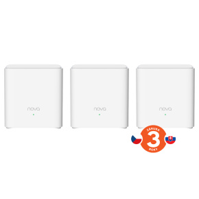 Tenda Nova EX3 (3-pack) WiFi6 AX1500 Mesh Gigabit systém, 6xGLAN/GWAN, WPA3, VPN, SMART CZ aplikácie