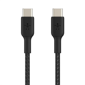 BELKIN kabel oplétaný USB-C - USB-C, 1m, černý