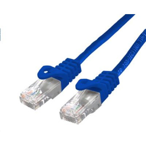 Kábel C-TECH patchcord Cat6, UTP, modrý, 0,5m
