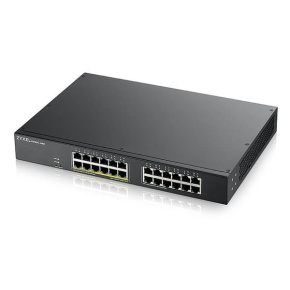 ZyXEL GS1900-24EP, 24-port GbE L2, 12 Port PoE Smart Switch, rackmount, 130 Watt