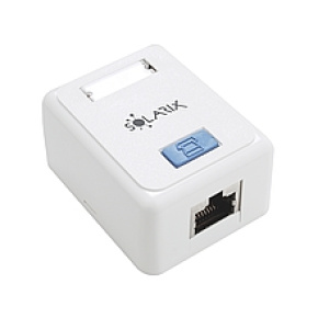 Zásuvka Solarix CAT5E STP 1 x RJ45 na omítku bílá