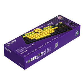 Lorgar KBP70TKLW, Pro bezdrôtová mechanická herná klávesnica, 2.4 GHz/ BT 5.0, Displej, multim. tlač., SK/CZ, žltá