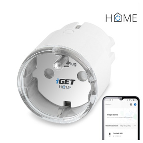 iGET HOME Power 1 - WiFi múdra zásuvka 230V, samostatná, meranie spotreby, 3680W, 16 A