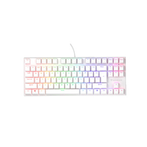 Genesis tichá herná klávesnica THOR 303/TKL/RGB/Outemu Peach Silent/Drôtová USB/US layout/Biela