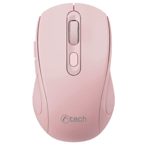 C-TECH WLM-12PK/Ergonomická/Optická/Pro praváky/Bezdrátová USB + Bluetooth/Růžová