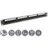 19'' patch panel Solarix 24 x RJ45 CAT6 UTP 350 MHz čierny 1U SX24-6-UTP-BK