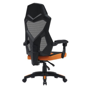Canyon MCH02, Wave, herné kreslo s poťahom zo sieťoviny, čierno-oranžové