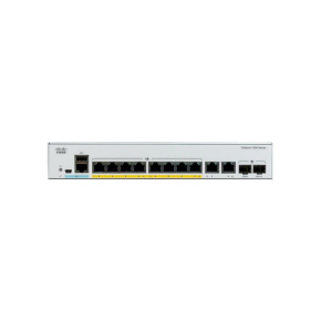 Catalyst C1000-8P-E-2G-L, 8x 10/100/1000 Ethernet PoE+ portu a 67W PoE budget, 2x 1G SFP a RJ-45