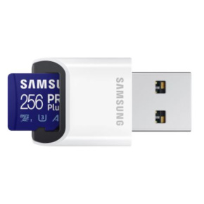 256 GB . microSDXC karta Samsung PRO Plus 2023 + USB adaptér