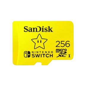 SanDisk MicroSDXC karta 256GB for Nintendo Switch (R:100/W:90 MB/s, UHS-I, V30,U3, C10, A1) licensed Product,Super Mario