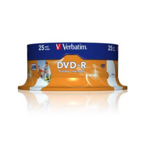 VERBATIM DVD-R(25-Pack)Vreteno/Inkjet Printable/16x/4.7GB