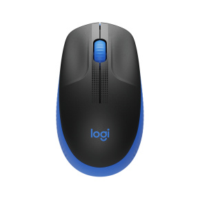 Logitech M190/Kancelárska/Optická/1 000 DPI/Bezdrôtová USB/Čierna-modrá Logitech M190/Kancelárska/Optická/1 000 DPI/Bezdrôtová USB/Čierna-modrá