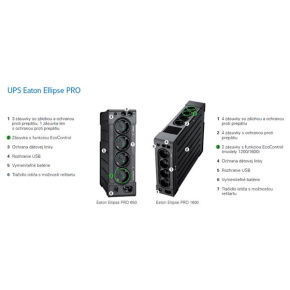 EATON UPS 1/1fáza, 1200VA - Ellipse PRO 1200 FR, Line-interactive