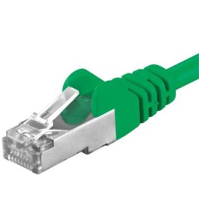 Premiumcord Patch kábel CAT6a S-FTP, RJ45-RJ45, AWG 26/7 2m, zelená