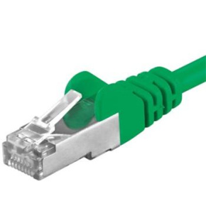 Premiumcord Patch kabel CAT6a S-FTP, RJ45-RJ45, AWG 26/7 2m, zelená