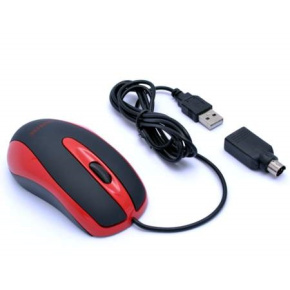 AMEI AM-M801/Kancelárska/Optická/800 DPI/Drôtová USB/Čierna-červená