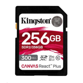 Kingston Canvas React Plus/SDHC/256GB/300MBps/UHS-II U3 / Class 10