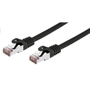 Kábel C-TECH patchcord Cat6, FTP, čierny, 1m