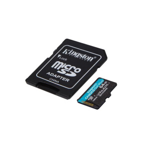 64 GB . microSDXC karta Kingston Canvas Go Plus + adaptér