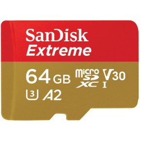 SanDisk Extreme/micro SDXC/64GB/170MBps/UHS-I U3/Class 10/+ Adaptér