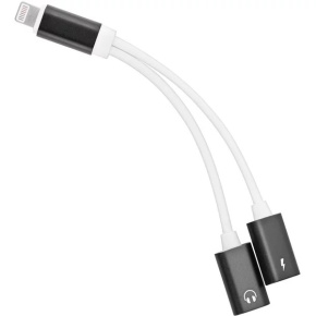 PremiumCord Adapter Lightning na 3,5 mm jack audio + Lightning charging