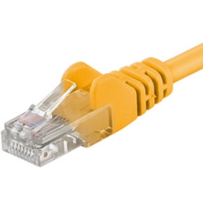 PremiumCord Patch kábel UTP RJ45-RJ45 level 5e 1m žltá