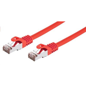 Kábel C-TECH patchcord Cat6, FTP, červený, 0,5m